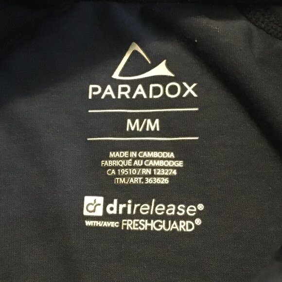 Paradox Merino Wool Blend Navy DRIrelease Freshguard Athletic 1/4 Zip Top - Picture 9 of 16
